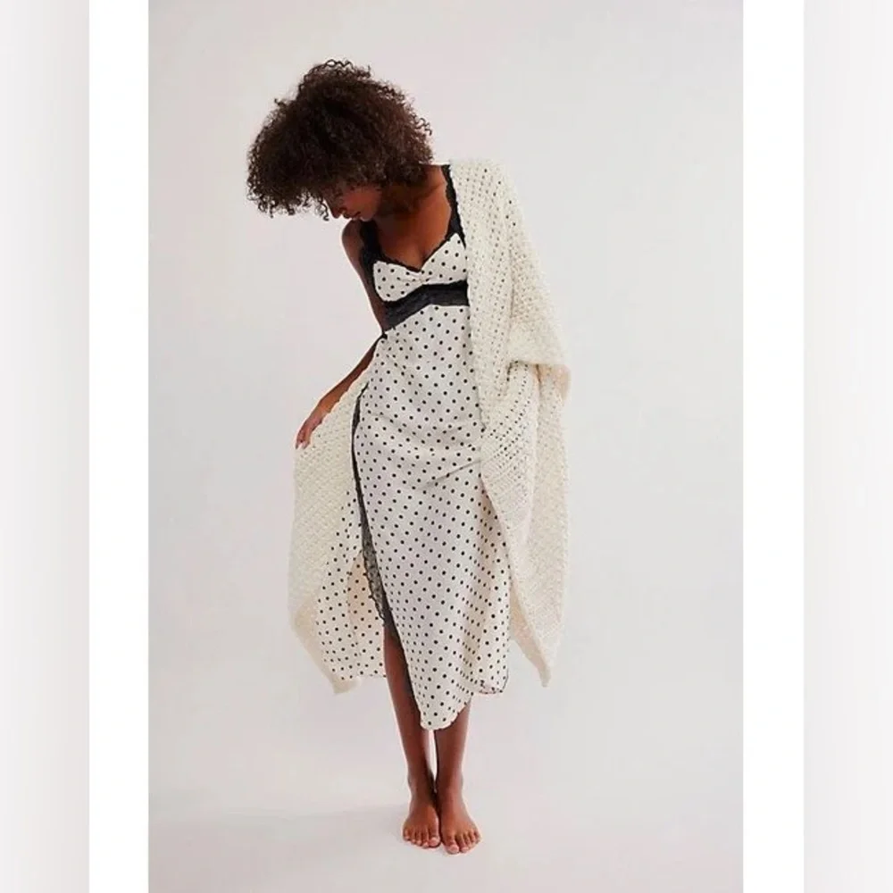 FREE PEOPLE | ✨NEW✨ Just Dreamy Maxi Slip in Ivory Combo-Dreamy Dot